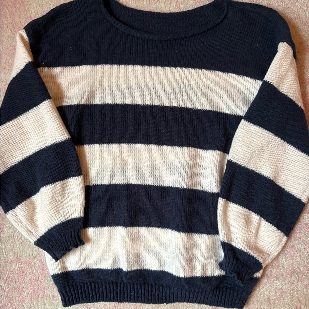 Amazon Navy Stripped Sweater Size M